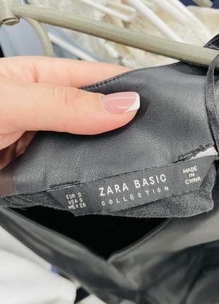 Стильное силуэтное платье экокожа zara размер с цена 420 грн10 фото