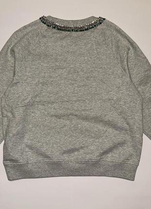 Свитшот giambattista valli x h&m sweatshirt with rhinestones5 фото