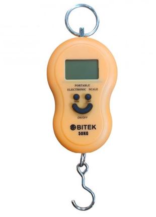 Электронный кантер весы bitek yz-bt-601 до 50 кг оранжевый