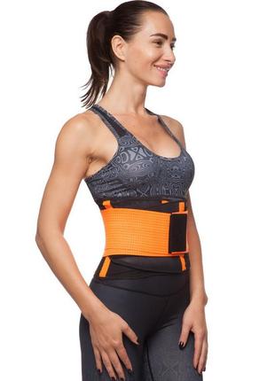Пояс для коррекции фигуры extreme power belt 6606-2 (длина 105-115 см) оранжевый2 фото