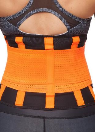 Пояс для коррекции фигуры extreme power belt 6606-2 (длина 105-115 см) оранжевый3 фото