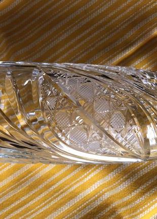 Ваза хрустальная высокая h-20см высококачественная винтаж