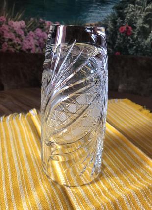 Ваза хрустальная высокая h-20см высококачественная винтаж