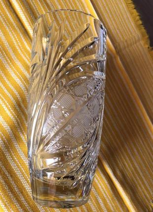 Ваза хрустальная высокая h-20см высококачественная винтаж
