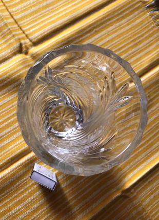 Ваза хрустальная высокая h-20см высококачественная винтаж