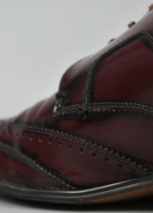 Jeff banks мужские кожаные лакированные туфли бордовые размер 435 фото