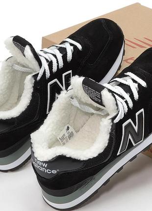 Кроссовки на меху new balance 574 winter