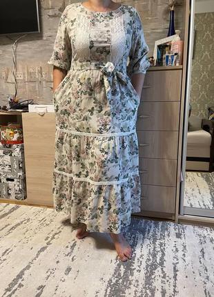 Сукня льон2 фото