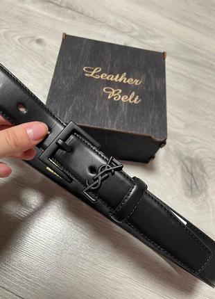 Ремень пояс женский кожаный в стиле ysl / ремінь пояс жіночий в стилі ysl