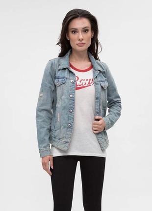 Шикарна джинсова куртка g-star raw w 3301 distressed denim jacket blue джинсовка