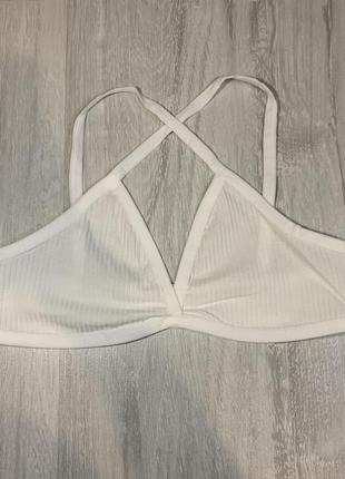 🌿белый хлопковый топ бюстгальтер