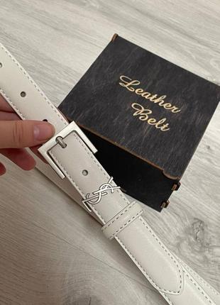 Ремень пояс женский кожаный в стиле ysl / ремінь пояс жіночий в стилі ysl