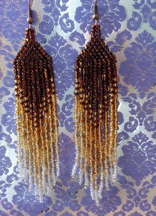 Серьги "карамель"