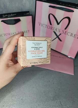 Увлажняющая гелевая маска для лица «coconut milk &amp; rose». victoria’s secret. оригинал 🇺🇸