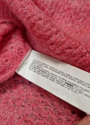 Mango кардиган з перламутровими ґудзиками розового кольору фуксія | wool blend | пуловер розмір с м8 фото