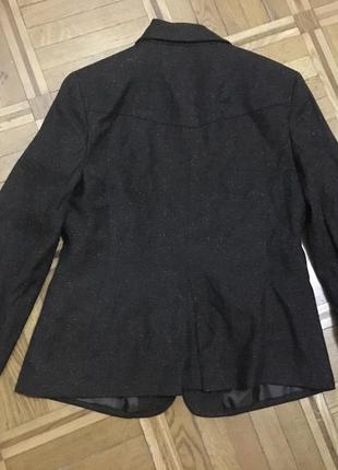 Шикарный брендовый пиджак в составе шёлк+шерсть 44-464 фото