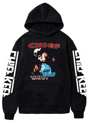 Худи черный loys chief keef  - whatever that is xs