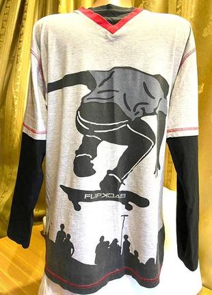 Лонгслів, чоловіча футболка скейтерська 100% cotton /flip back / англія.9 фото