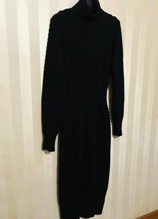 Платье-свитер по фигуре длинны миди с высоким горлом от na-kd2 фото