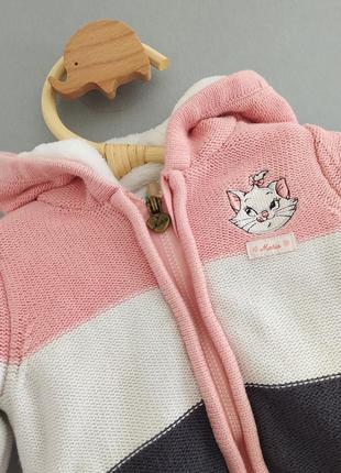 В'язана кофта-куртка для дівчинки 6-9міс