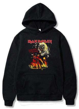 Худi чорний loys iron maiden - namber of the beast xs
