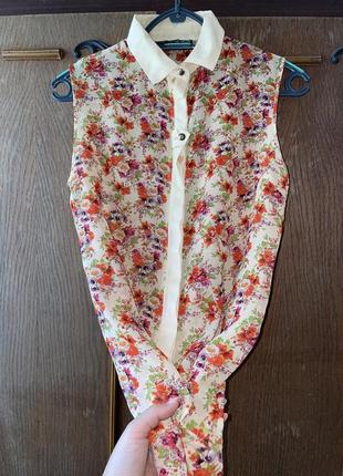 Красивая легкая блуза в цветочный принт4 фото