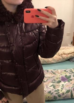 Куртка- хамелеон . пуховик.зимняя куртка. пуховик. опушка натуральная.