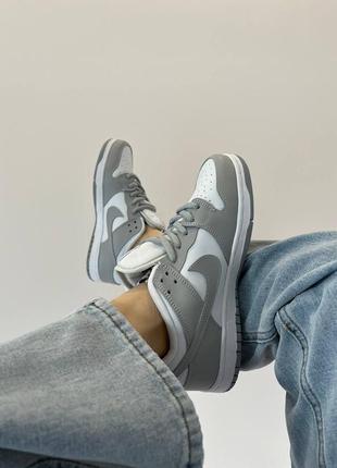 Кросівки nike sb dunk light grey1 фото