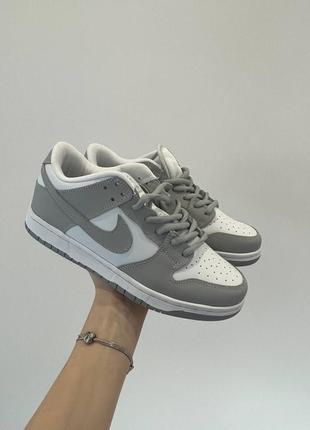 Кросівки nike sb dunk light grey2 фото