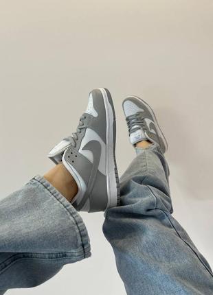 Кросівки nike sb dunk light grey7 фото