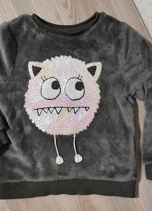 Флісова кофта h&m на 2-4 р.