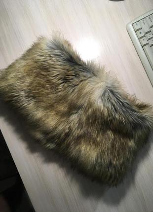 Меховой снуд michael kors faux fur snood2 фото