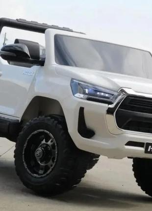 Детский электромобиль джип toyota hilux 4wd (белый цвет)