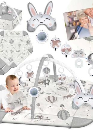 Розвиваючий інтерактивний килимок для дітей - немовлят зайчик nukido balloons польща
