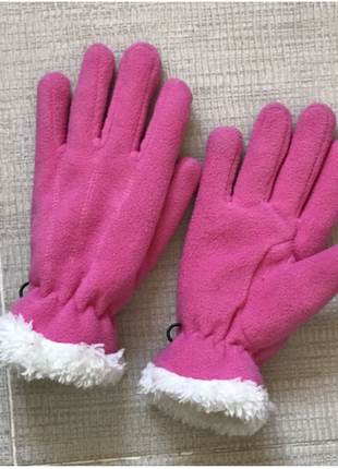 Теплющие флисовые перчатки на меху, kids. германия. 5-7 лет6 фото