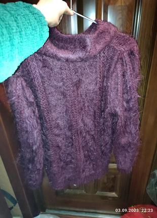 Вінтажний светр мохер груди до 100 см