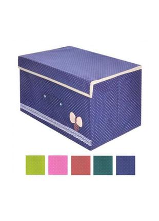 15520 коробка складана для зберігання речей комбінований 44*34*24см