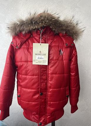 Нова зимова курточка moncler 128 зріст