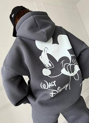 Костюм теплый спортивный тринитка пенье турция, на мягком флисе 3 цвета 208юква