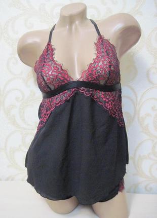 Красивый комплект белья маечка и шорты для сна пижама hunkemoller