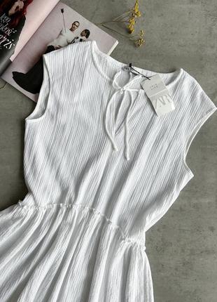 Белое романтичное платье от zara, легкое платье, нежное платье5 фото