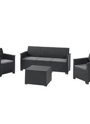 Набір садових меблів keter elodie 5 seater set 253923 графіт