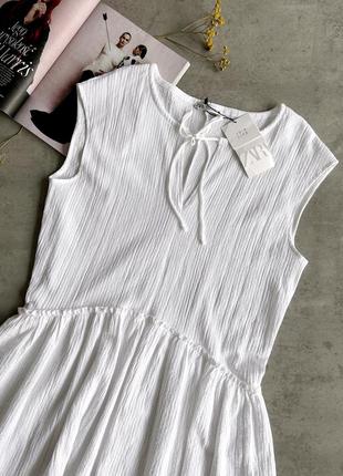 Белое романтичное платье от zara, легкое платье, нежное платье7 фото