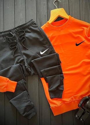 Чоловічий спортивний костюм nike світшот + штани10 фото