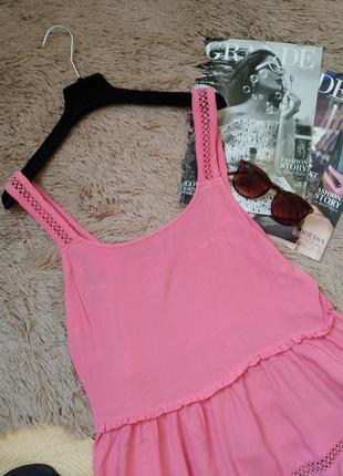 Красивая розовая блузка с воланом/блуза/кофточка/топ/майка2 фото