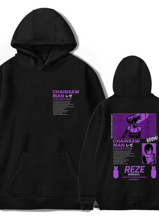 Худи черный loys chainsaw man - reze xs