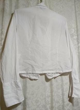 Decadence. біла блузка з манжетами під запонки6 фото
