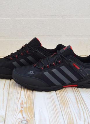 Adidas terrex кроссовки мужские топ качество адидас терекс осенние черные с красным2 фото