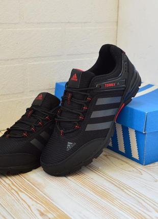Adidas terrex кроссовки мужские топ качество адидас терекс осенние черные с красным6 фото