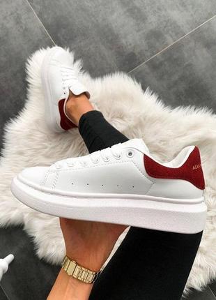Кроссовки женские alexander mcqueen, белые (александр маккуин, маквин ...